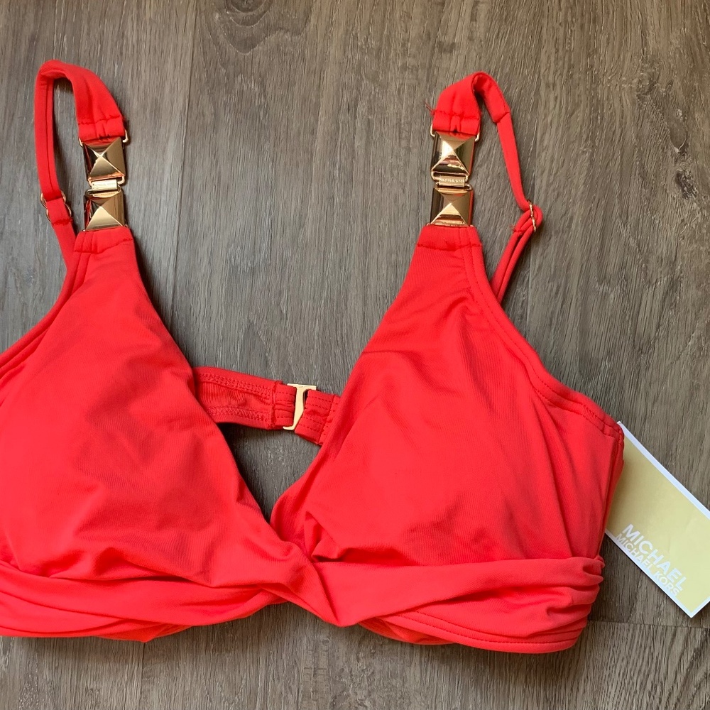 Michael KORS Woman’s Bikini Swim Top Size Large  NWT